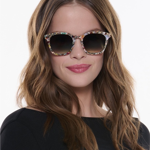 New KREWE Multicolor Sunglasses, Prytania poppy w/ dark green gradient lens - Picture 2 of 9